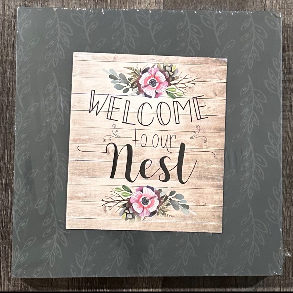 💞 New “Welcome To Our Nest” Wood Block Sign